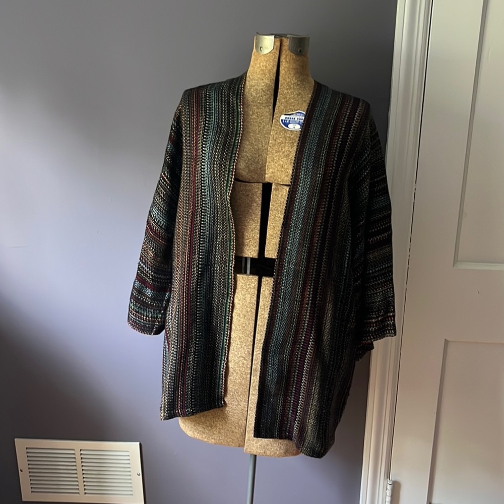 Georgia Groomes Handwoven Open Front Boho Top